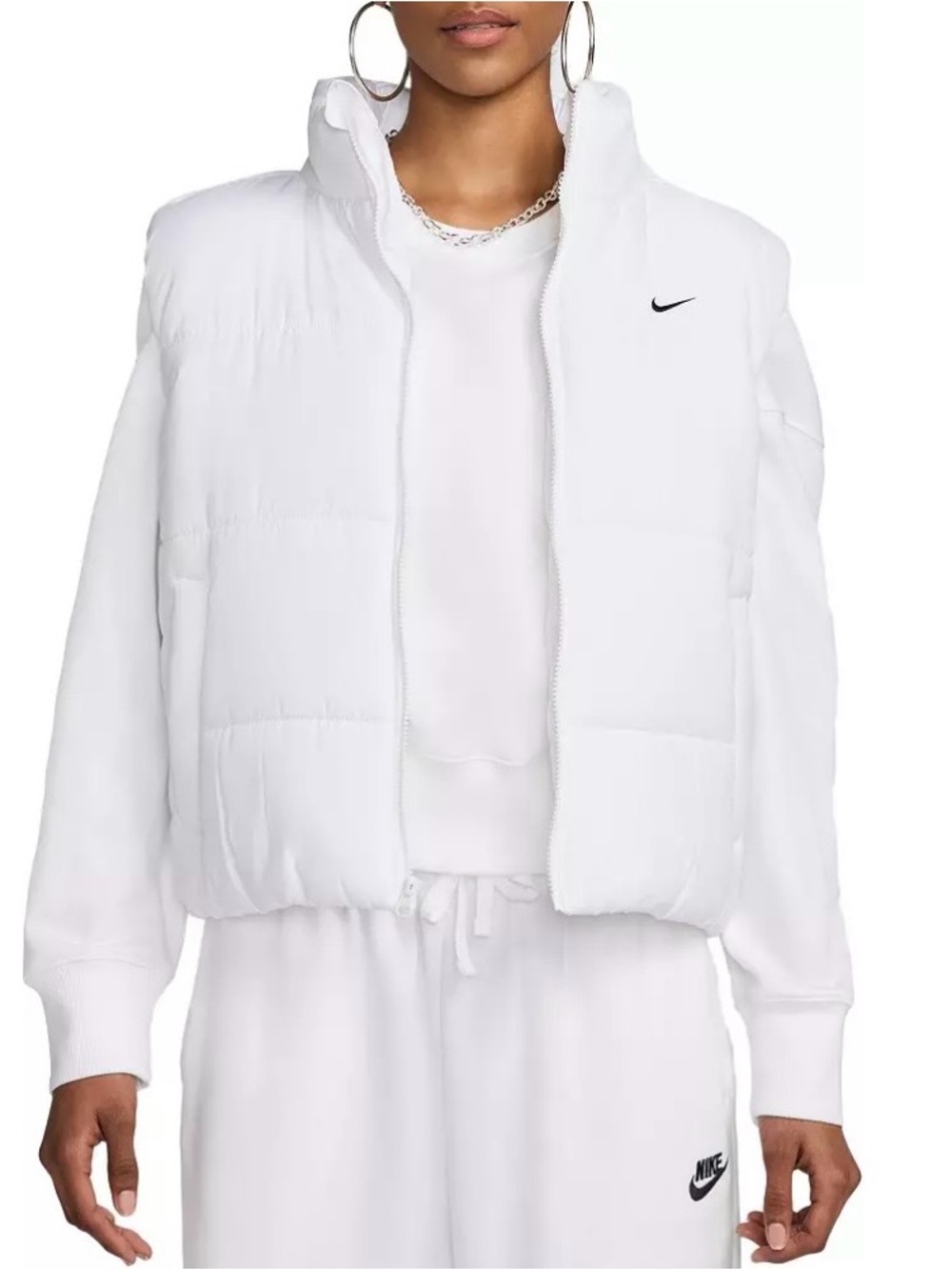 Nike Women's Sportswear Classic white Puffer Therma-FIT Loose Vest